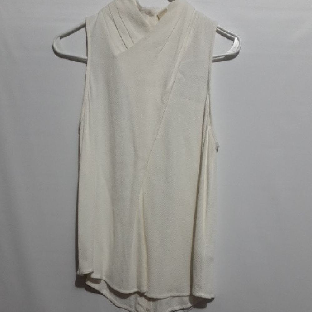 MAEVE BY ANTHRO Crisscross Neckline Elegant Cream‎ Sleeveless Top